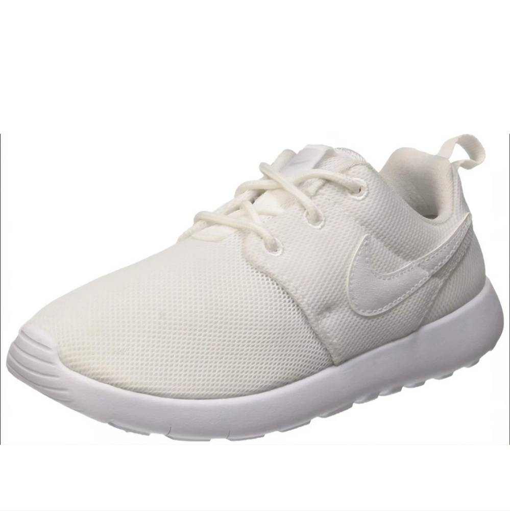 Nike Girls Roshe One (GS) White/White-Wolf Grey Athletic Shoes Sneakers Size 6.5 - Picture 2 of 14